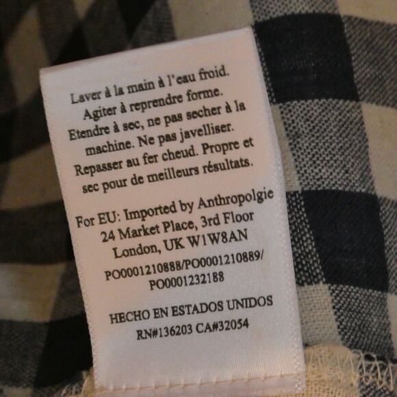 Anthropologie The Lady & The Sailor Gingham Jacket Open Blazer Pockets 2 S/M - Picture 8 of 9